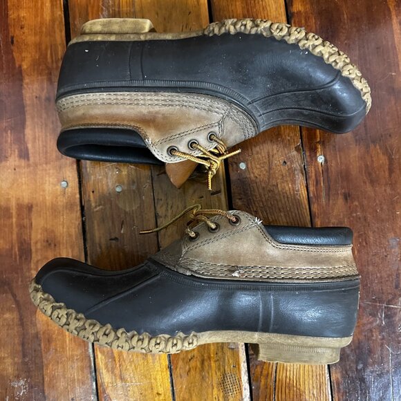 VTG LL Bean Bean Boots, Rubber Mocs Size 9 (G) - Picture 3 of 9